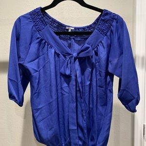 Periwinkle top with bow